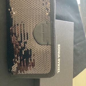 Sonia Rykiel Black Sequin Wallet